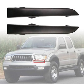 AUTOXBERT 2PCS Front Bumper Grille Headlight Filler Trim Panels Set for Toyota Tacoma 2001 2002 2003 2004 Pickup TO1089108 TO1088108