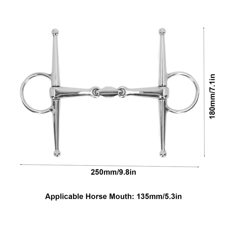 135mm Horse Mouth Bit Stainless Steel Horse Cheek Snaffle for