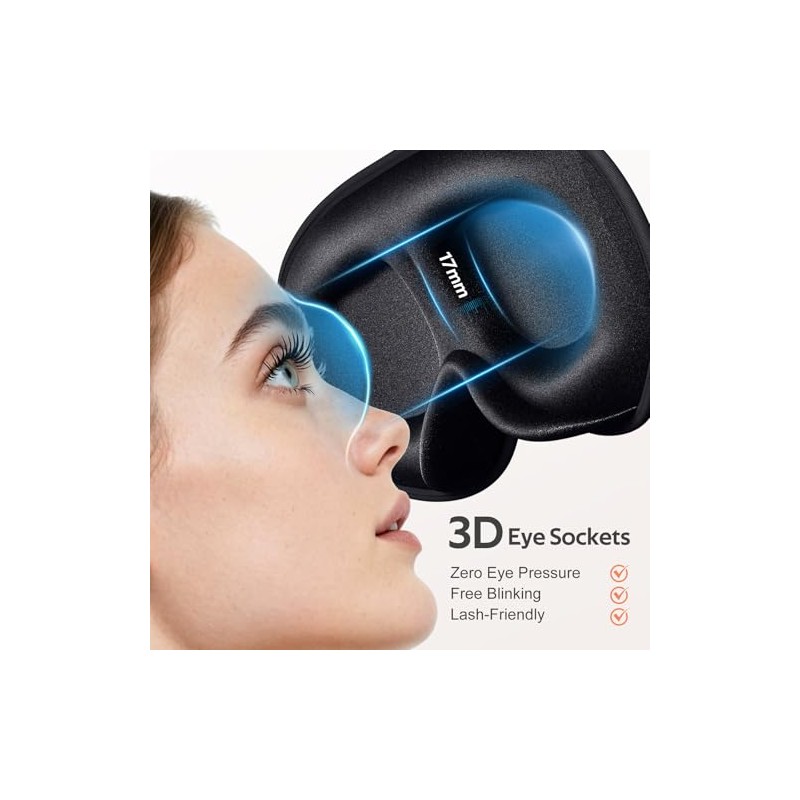 Vynix® Sleep Mask for Men Women - 100% Blackout Eye