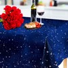 4 PCS Space Tablecloth Starry Night Tablecloth, 54"*108" Space Galaxy