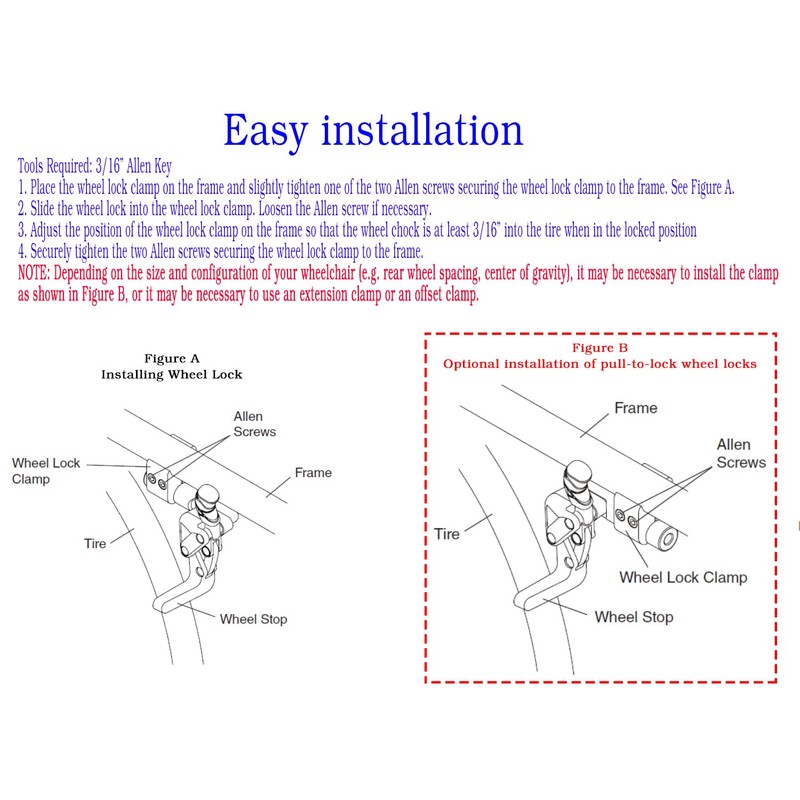TiLite Compact Push to Lock Wheel Locks - Composite Pull