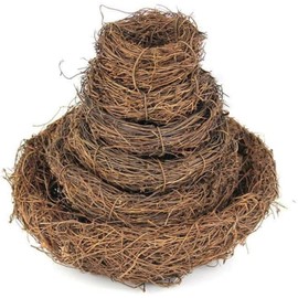 Kryoflare Artificial Bird Nest with Eggs, 3.14 inch Decorative Twig Nest, Easter Spring Nature Decor