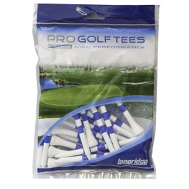 Longridge 's True Hite Wooden Golf Tees 83mm (20Pcs), Blue/White,