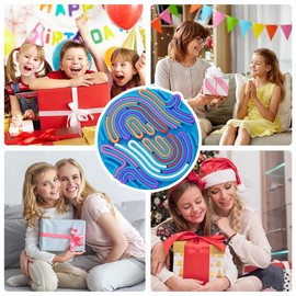 Silicone Sensory Fidget Toys Sensory Activity Board For Stress Anxiety Calm Down Travel Airplane Essentials Toys:_Blue2