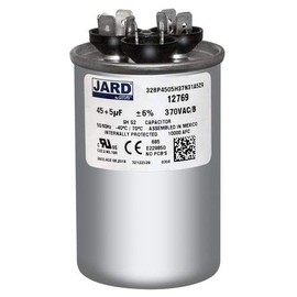 Motor Dual Run Capacitor Round 45 + 5 uf MFD 370 Volt VAC 12769