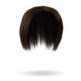 PARXITN Hair Topper for Women without Fringe, 2 Clips in Hair Pieces, Synthetic Hair, Toupee, Wiglets, Hairpiece, Straight Hair Extension for Thinning Hair, Chestnut Brown