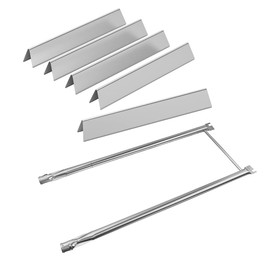 SafBbcue 7535/7534 Grill Replacement Parts Kits for Weber Genesis Silver A Spirit 200,Spirit 500/520/530/500 LX Series Gas Grills with Side Mounted Control Panels,Flavorizer Bars & 7507 Burner Tubes
