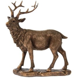 Bronzed Stag Resin Bronze Effect Deer Ornament