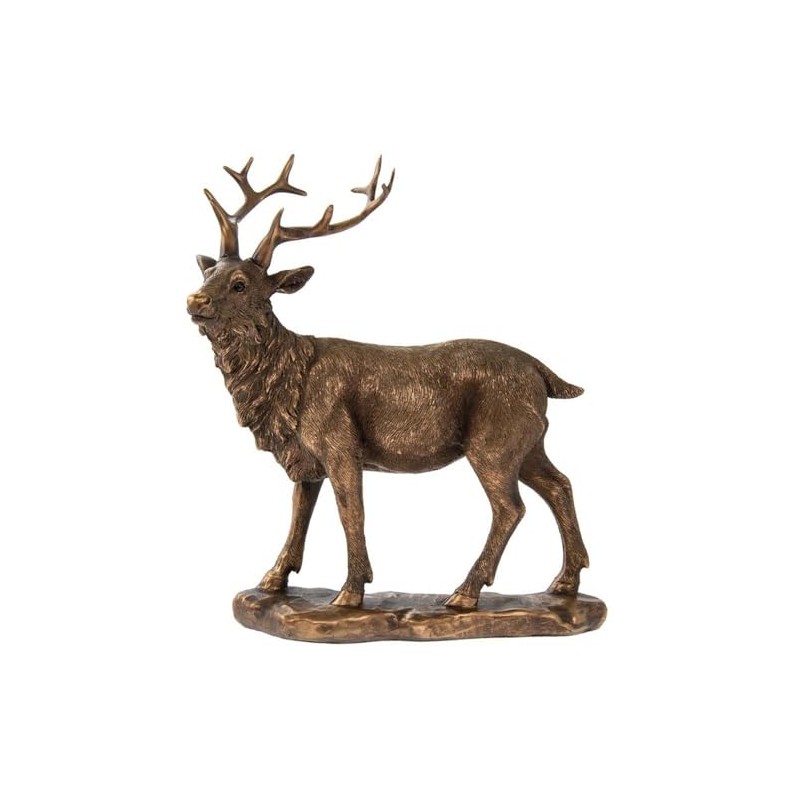 Bronzed Stag Resin Bronze Effect Deer Ornament