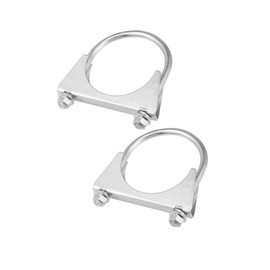 Partuto Round U Bolt Muffler Exhaust Clamps for Car / 2.75" ID 70mm / 2 Pcs Replacement