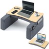 Cinnvoice Portable 2-in-1 Lap Laptop Desk Pillow, Cushion Lap Desk