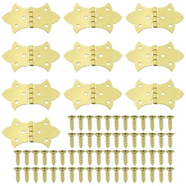 Heyous 10PCS Vintage Butterfly Hinge 2.24 Inchx1.22 Inch Gold Heavy Duty Gold Decorative Cabinet Hinge Fit Vintage Wooden Box Jewellery Box Toolbox and Cabinet