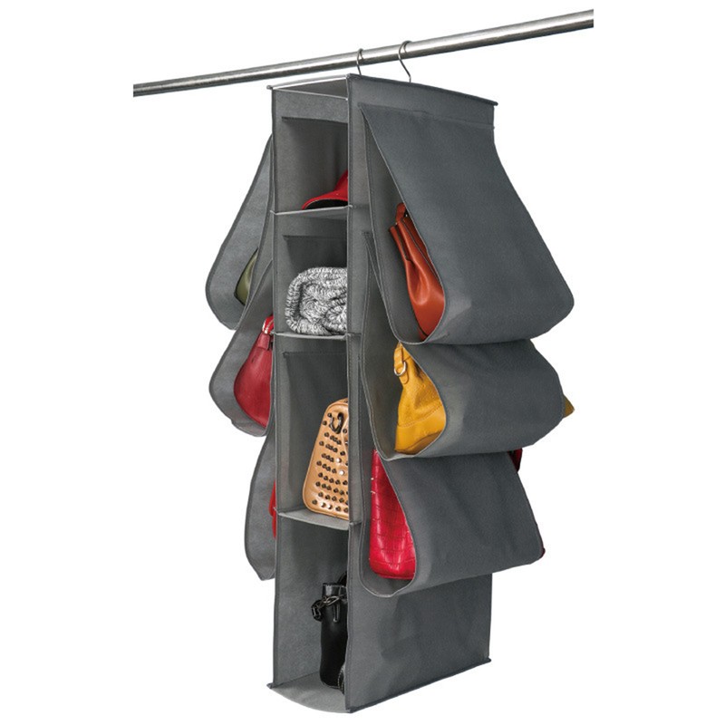 Hanging Purse Handbag Organizer Wardrobe Closet Dust Proof Shelf Rack