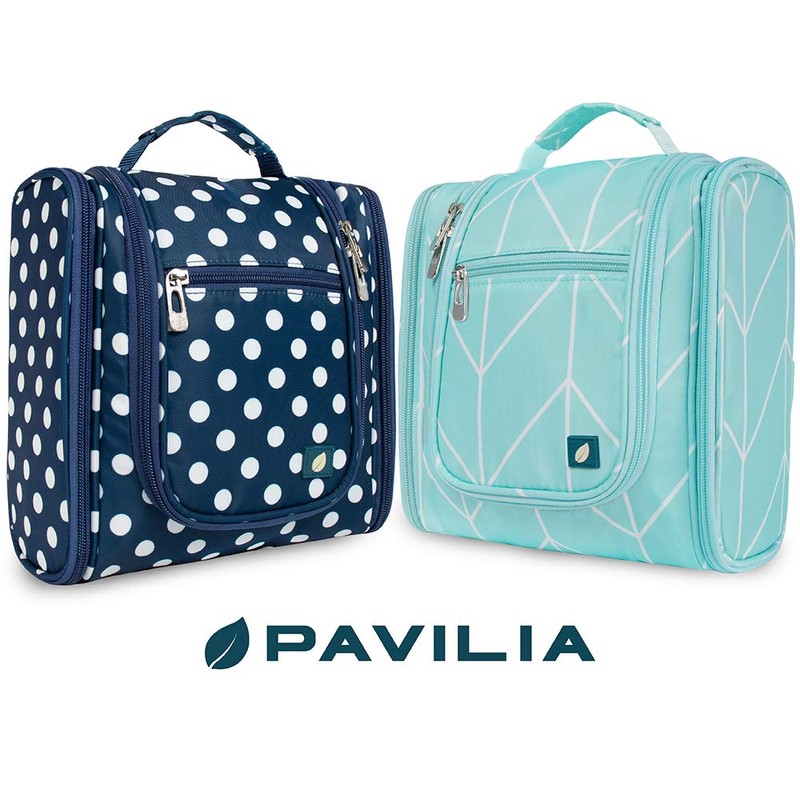 PAVILIA Toiletry Bag Travel Bag for Men and Women Hanging