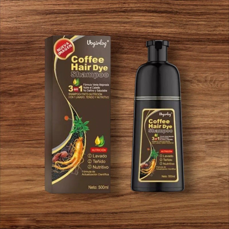 Shampoo Tinte Colores Y Negro Cubre Canas Gengibre 3 En
