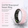 Sqrutri Pink Ceramic Smart Ring for Women, Health & Sleep