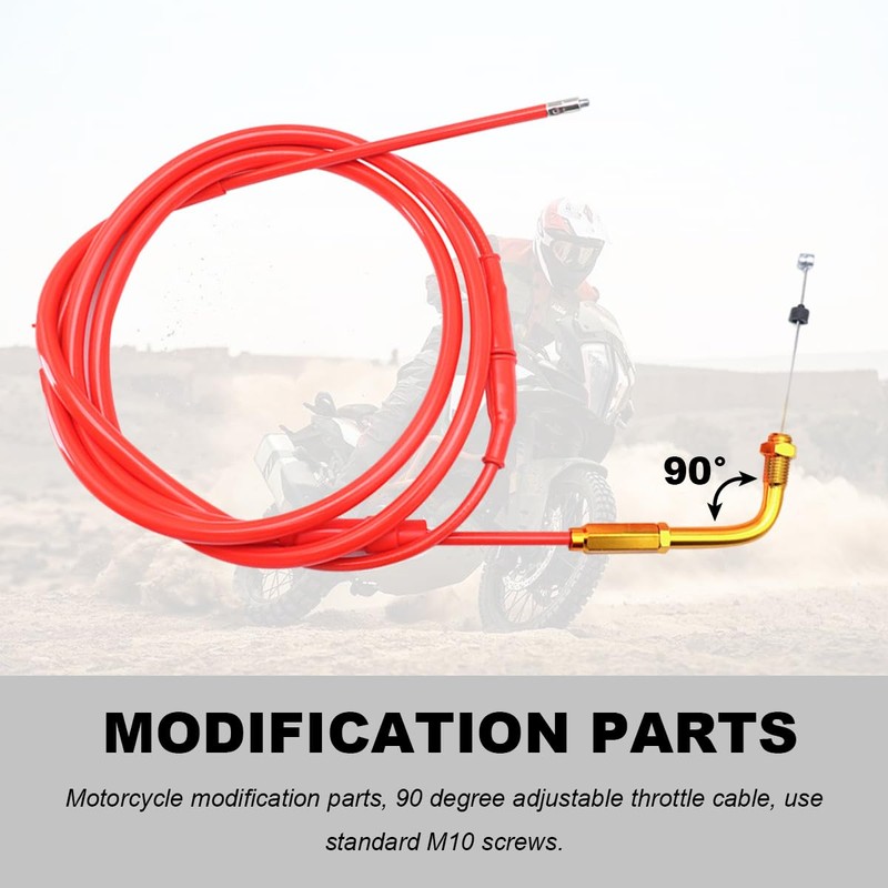 Wevdn 90 Degree Throttle Cable Adjuster, Aluminum Alloy 90° Bendy