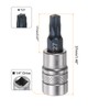 sourcing map Torx Bit Socket T27 Solid Star 1/4" Drive