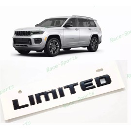 Grand Cherokee 1PC 2021+ Jeep Grand Cherokee WL/WK Rear Limited Nameplate Emblem Gloss Black
