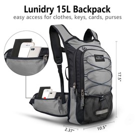 Lunidry Insulated Hydration Pack Backpack with 3L BPA Free Leak-Proof Water Bladder, Keep Liquids Cool for Up to 5 Hours, Daypack for Hiking, Running, Cycling, Hunting, Climbing