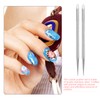 Beavorty 2pcs Stainless Steel Cuticle Pusher Nail Cleaner Remover Cutter