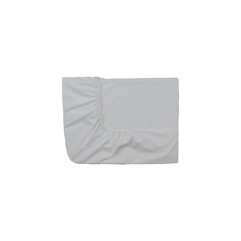 Essix Home Collection Fitted Sheet, Percale 80 Thread Count, Pearl