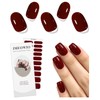JMEOWIO Lámina de uñas de gel rojo vino, autoadhesiva, pegatinas
