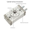 Rotary Pneumatic Air Cylinder 0 to 190 Degree Adjustable Aluminum