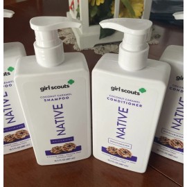 Native Girl Scouts Coconut Caramel (3)Shampoo (3)Conditioner Moisturizing 16.5oz