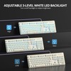 iRoboosta Quiet Keyboard Wired Membrane Keyboard Aesthetic, Full Size 104