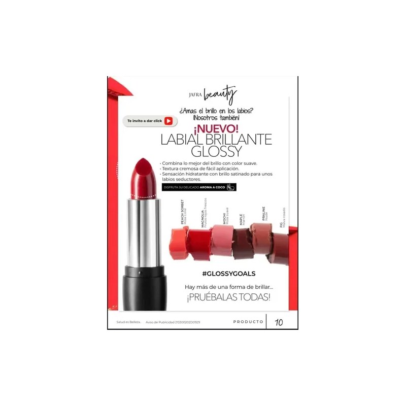 Jafra Labial Brillante Glossy Humectante Elige Tu Favorito