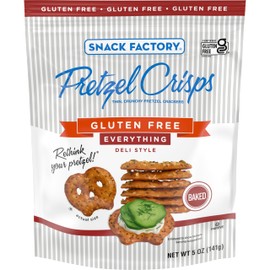Snack Factory Pretzel Crisps, Gluten Free Everything Flavor, 5 Oz