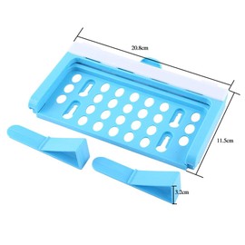 Beufee 2 Pack Hanging Trash Bag Holder, Trash Bag Holder Foldable Plastic Garbage Bag Rack Durable Trash Bag Holder over Cabinet Ideal for Kitchen Cupboard Bathroom Drawer, 20.8 X 11.5cm