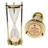 Brass Hourglass with Inspirational Quote Happy abbiversary Timeless Sand Timer