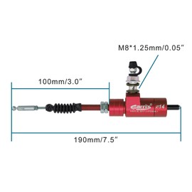 GOOFIT Motorcycle Hydraulic Clutch Cylinder Cylinder Rod Left Brake Pump M8 x 1.25 mm CNC Universal Replacement for YZ125 YZ250 YZ250F YZ450F WR250F WR450F Pitbike Scooter Red