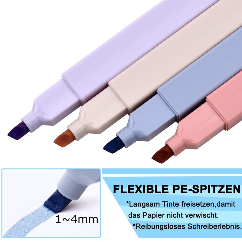 Willingood [Pack of 12] Aesthetic Highlighters with Soft Chisel Tip,