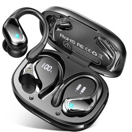 Wireless Earbuds Sport Bluetooth Headphones 5.4, 75Hrs Stereo New Bluetooth Earbuds with 4 HD Mic, Over-Ear Buds with Earhooks ENC Noise Canceling Earphones, IP7 Waterproof Headset for Workout/Running
