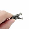 Silver One White Metal Dragon Catcher Keychain Men's M1 Japanese