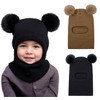 ENBAOHUI Baby Winter Hat Scarf 2 Packs Toddler Winter Hat