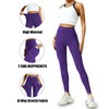 Mlenhor 4 Pack Leggings with Pockets for Women - Soft