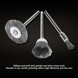 Proxxon Brass Wire Wheel Brush, Wire Wheel Brush for Drills, Pack of 24 Stainless Steel/Brass Wire Wheel Polishing Brushes for Grinding Drill Rotary Tool