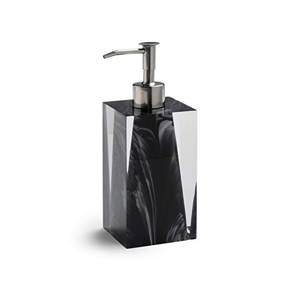 Bologna Black Lotion Dispenser, Refillable Liquid Hand Soap Dispenser for Bathroom