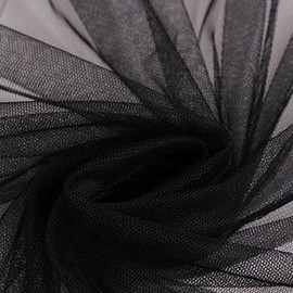 160CM*1M Polyester Net Mesh Fabric, Black Bridal Veil Material Cloth, Tulle Mesh Fabric for DIY Crafts Gift Wrapping