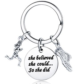 Gift For Runner Women She Believed She Could So She Did Keychain Teen Girls Gifts (To Runner)