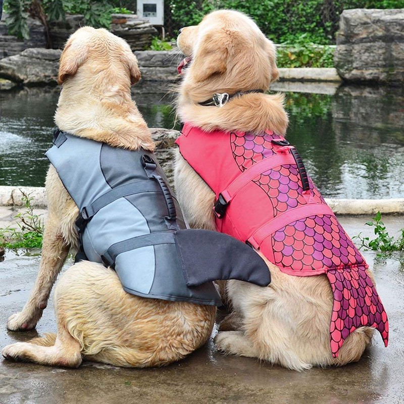 HAOCOO Dog Life Jacket Vest Saver Safety Swimsuit Preserver with