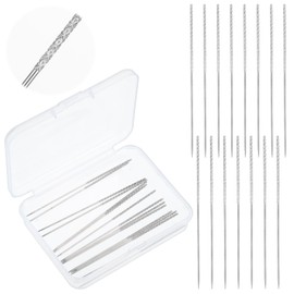 Snag Repair Needle, Repair Knits and Woven Tool, Snag Nab it Tool, Mabor 15Pcs Leather Craft Sewing Stitching Needle with Case for Woven Knitted Cloth Garments Drapes