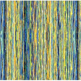 Timeless Treasures Sunflower Symphony Multicolor String Stripes Cotton Fabric by The Yard