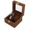 Wooden Watch Case 2 Slot Clamshell Watch Storage Box Organizer