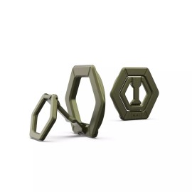 Universal UAG Magnetic Phone Ring Stand Compatible with MagSafe, 360 Rotation, Olive Drab
