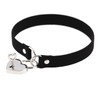 Dishowme Leather Necklace with Padlock Heart Necklace with Lock and